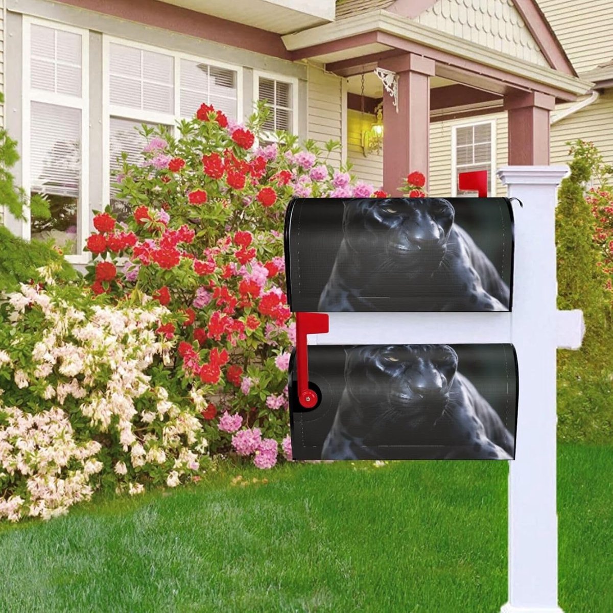 Brievenbus Cover - Brievenbus Decoratie - Tuin Decoratie - Magnetische Bevestiging - 255x21 inch - Zwart