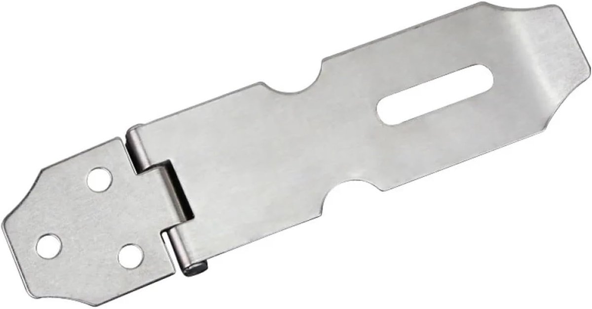 Haspel en nietje - Deurslot Grendel - Schuur Deur Beveiligen - Roestvrij Staal - 2.5 inch - Zilverkleurig