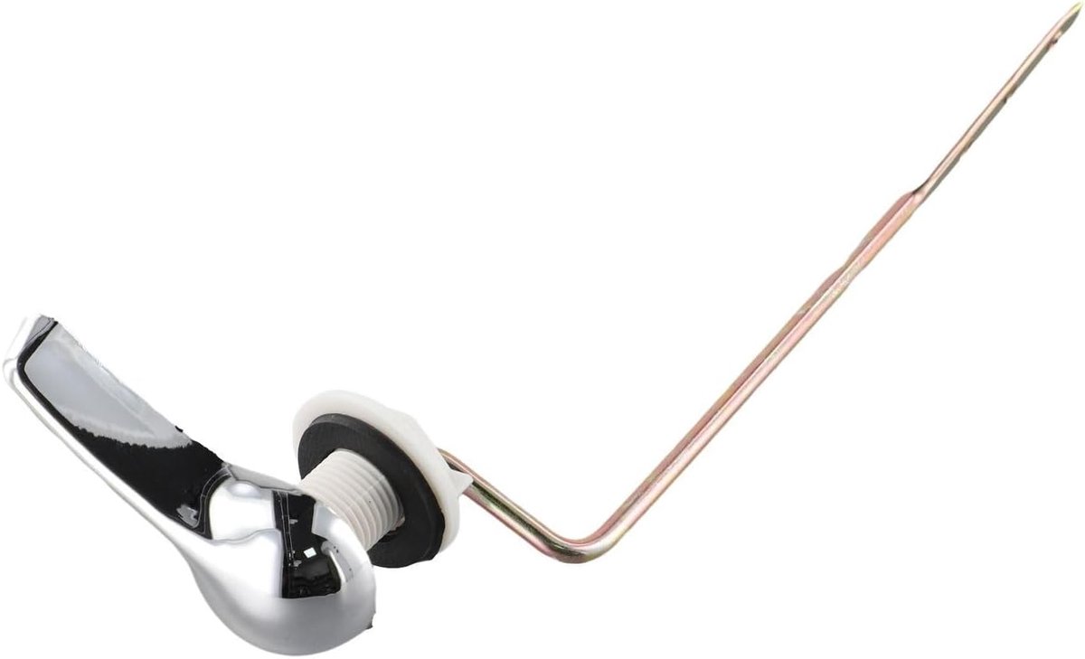 Toilet Spoelhendel - Vervangingshendel Tank - Badkamer Reparatie - Slanke Verchroomde Afwerking - 22 x 8 x 3 cm - Chroom
