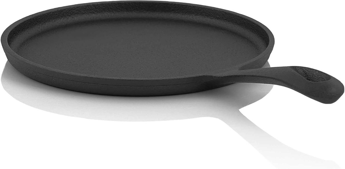 Gietijzeren Pannenkoekenpan Rond 19 cm - Geschikt voor Alle Warmtebronnen, Inclusief Inductie