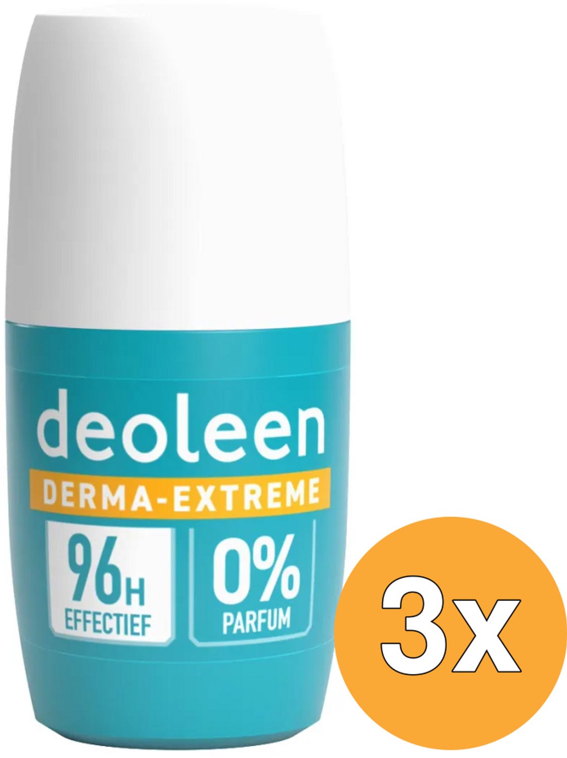 3x Deoleen Derma Extreme 96H Roller (50 ml)