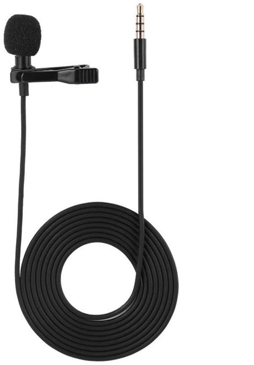 Vt products - Lavalier Microfoon - Omnidirectioneel - 360° Draaibare Clip - Compact