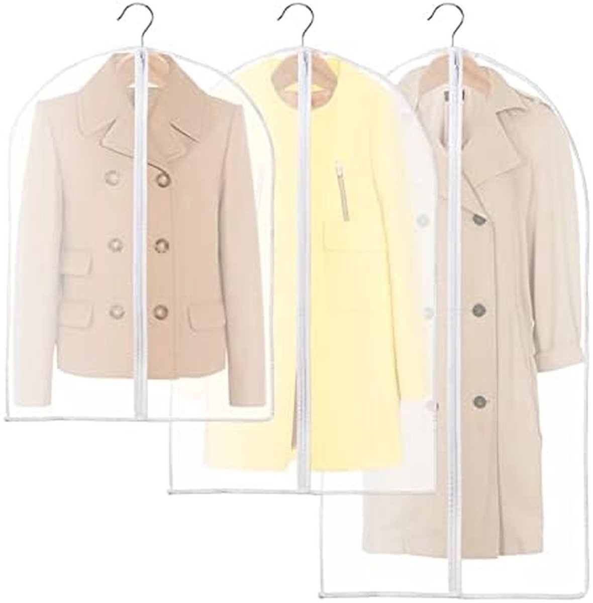 Kledinghoes Stof - Opberghoes Kleding - Kleding Beschermen - Waterproof Materiaal - 60x120cm - Grijs