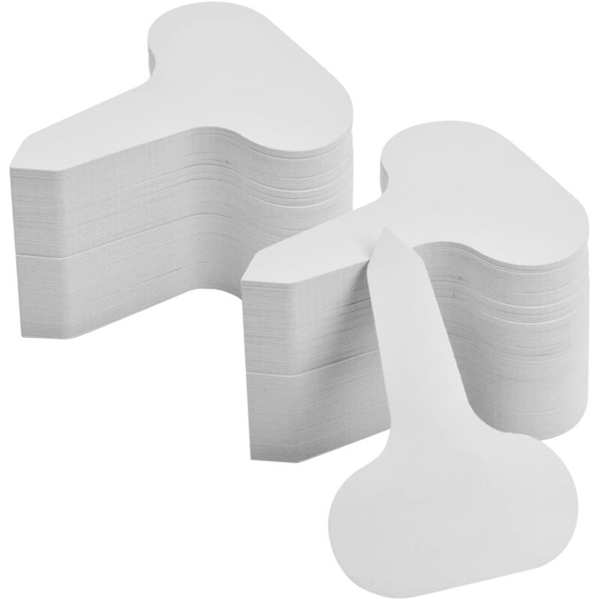 200 T-vormige plantenlabels, plantenetiketten en -tags, waterdichte plastic tuinmarkeringen (wit)