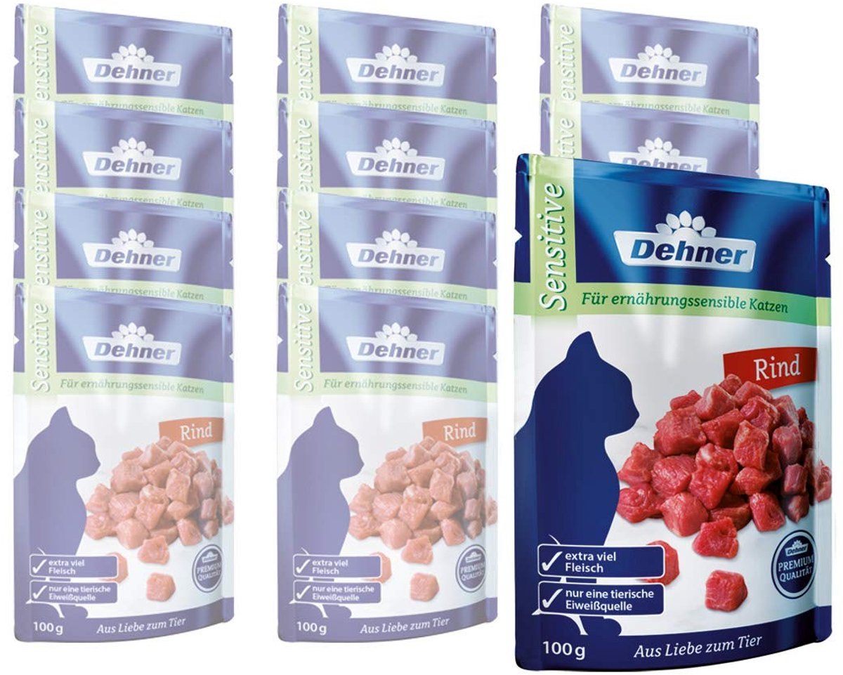 Solidchoice – Premium Kattenvoer voor Volwassen Katten met Rundvlees, 12 x 100 g