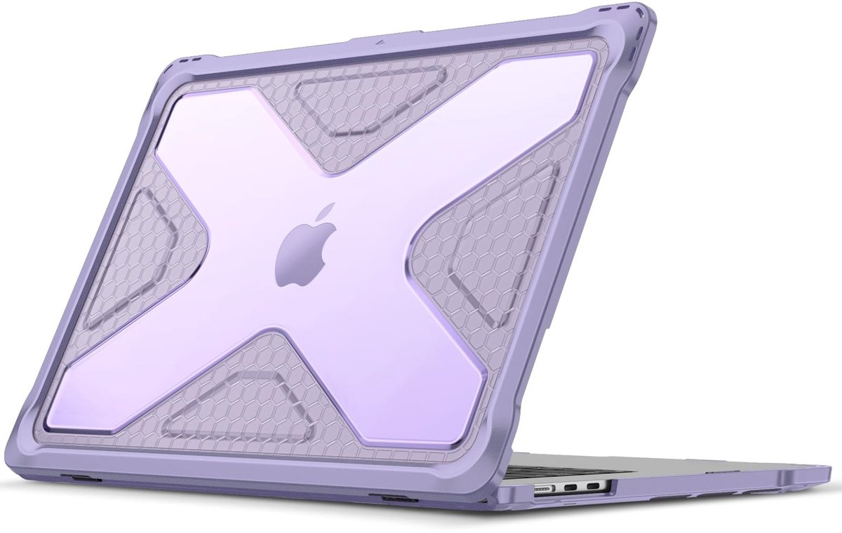 Solidchoice - Robuuste Hybrid Case voor MacBook Air 15 Inch in Lilac