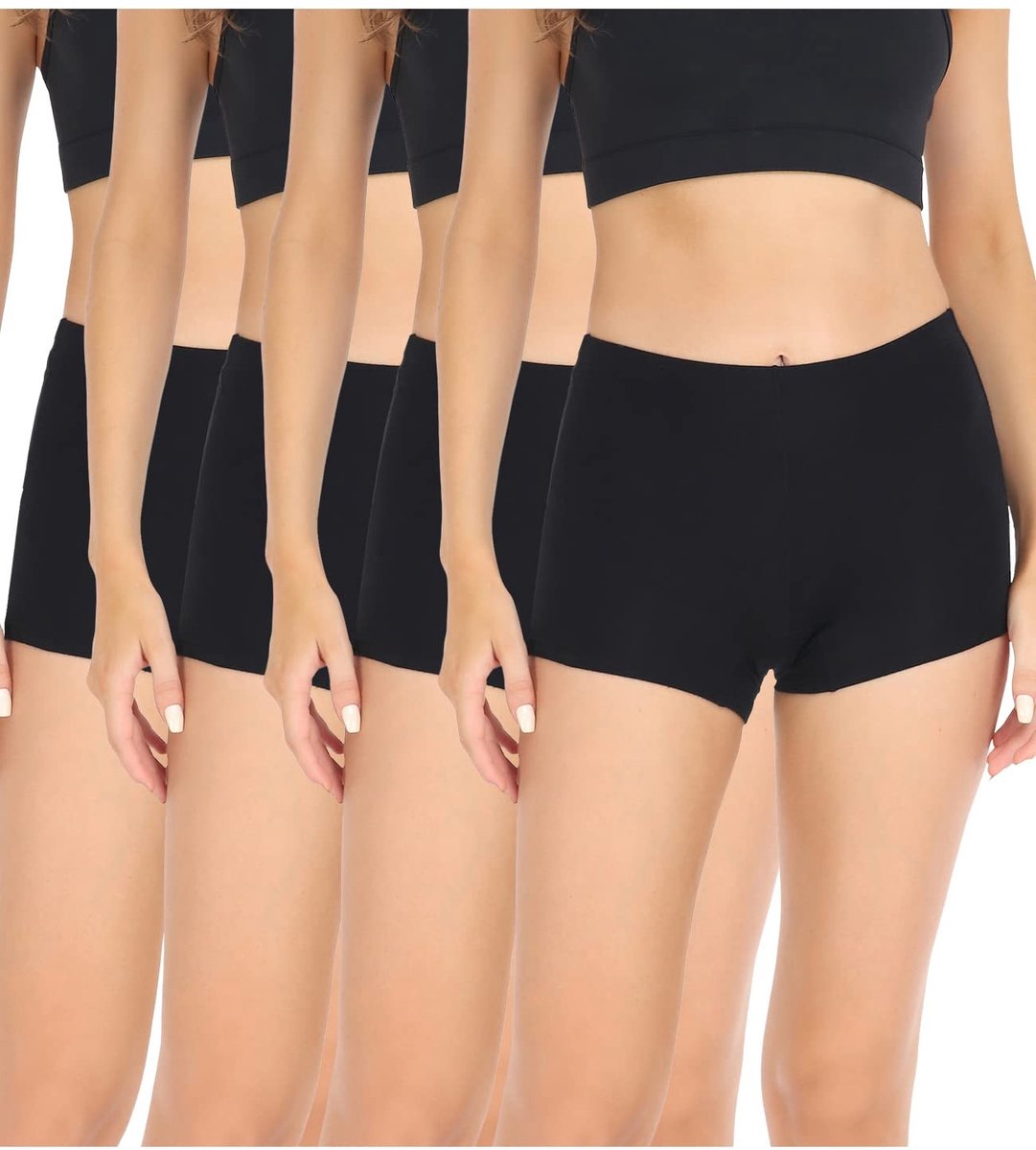 Solidchoice - Dames Boyshorts Anti-Abrasie Ondergoed, 4 Stuks