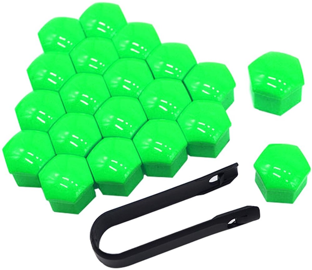 Solidchoice - Set van 20 Universele Wielmoerafdekkingen met Verwijderingsgereedschap