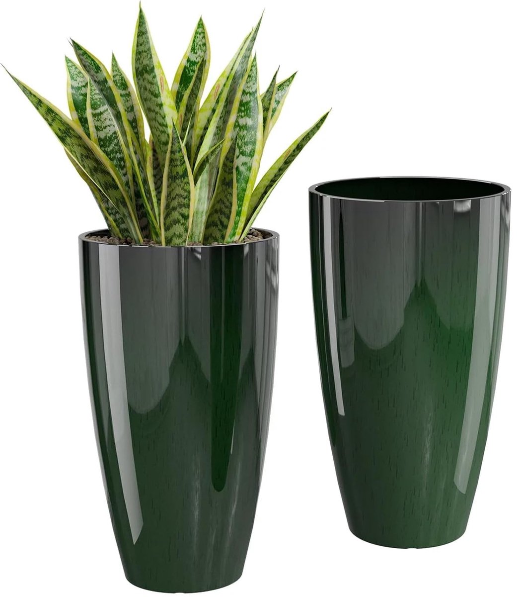 Solidchoice - Set van 2 Hoge Buitenbloempotten 21 Inch