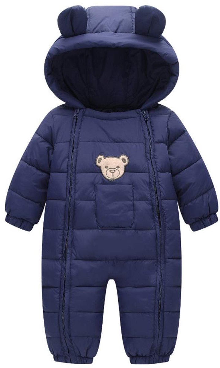 Solidchoice - Baby Winter Romper met Kap en Lange Mouwen voor Kinderen