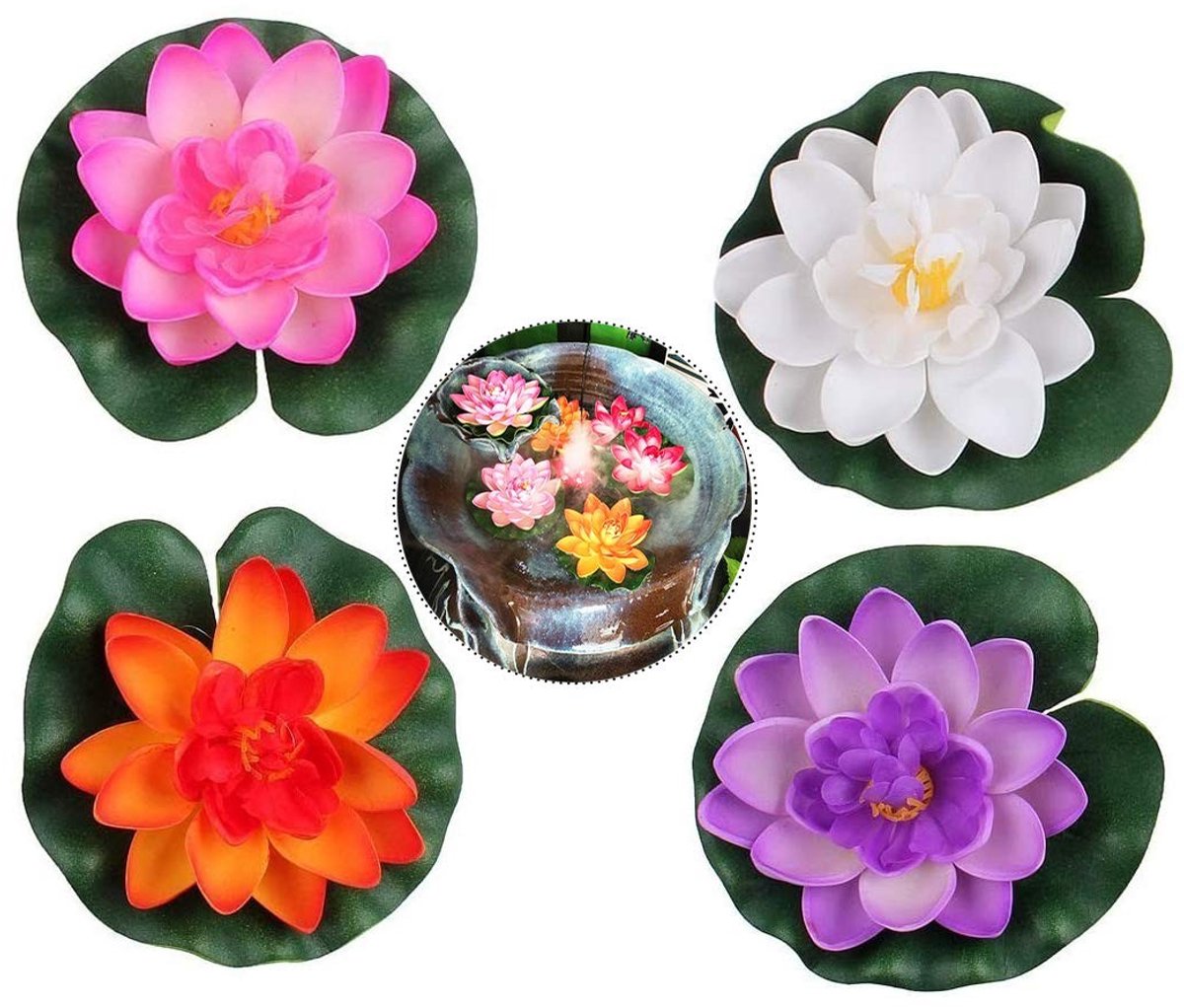 Solidchoice - Set van 4 Drijvende Waterlelies voor Vijverdecoratie