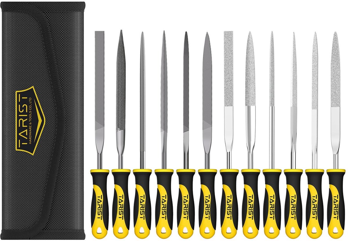 Solidchoice - 12-delige Naaldvijlen Set met Tas