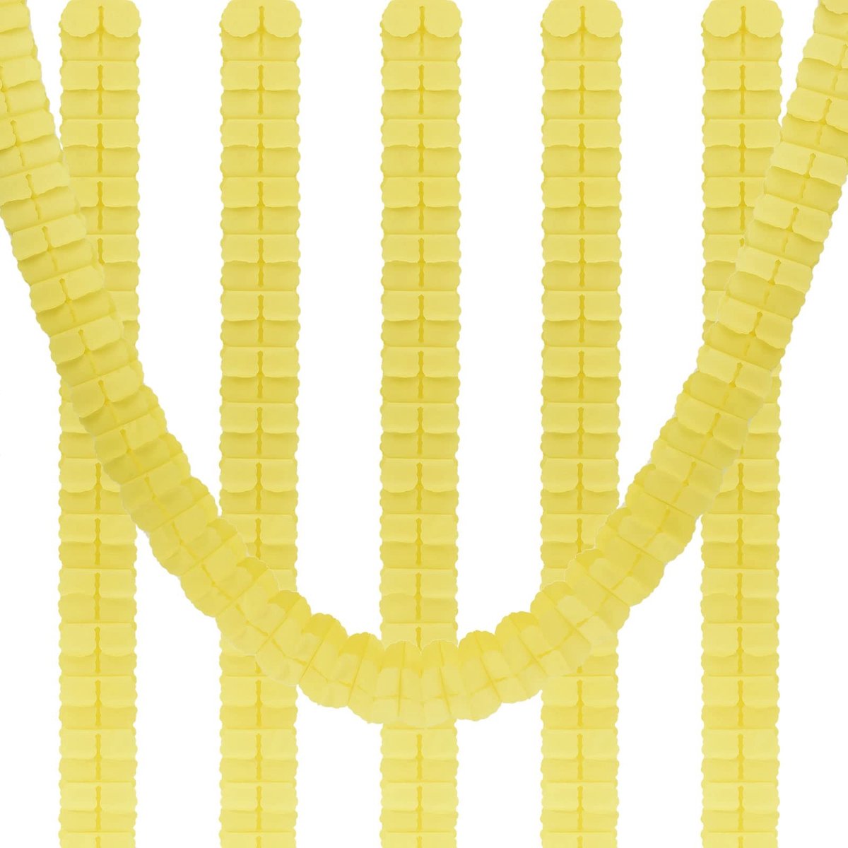 Solidchoice - 10ft Vierbladige Garland, 6-Pack Tissue Papier Bloemslinger Geel