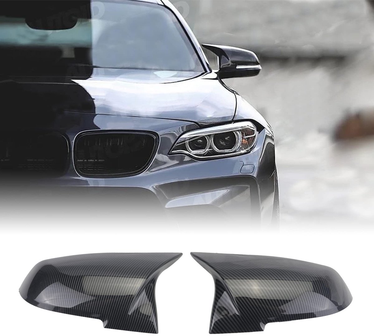 Solidchoice - Set van 2 Vervangende Spiegeldoppen voor BMW