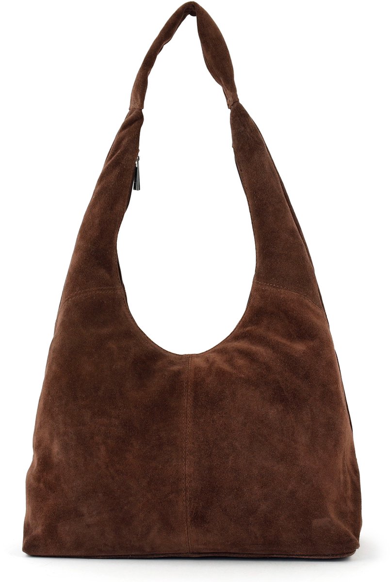 Bear Design Pauline Suede Leren Hobotas Schoudertas - Choco