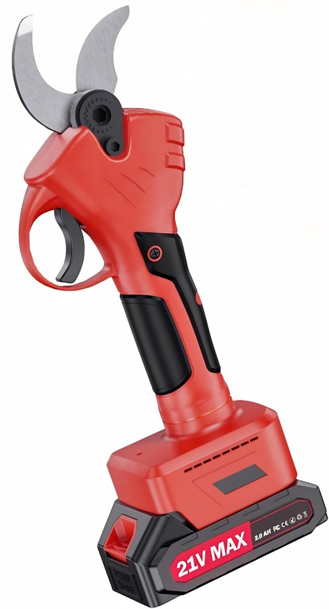 KIRA® Elektrische Snoeischaar -Lichtgewicht & Krachtig - Snoeischaren - Electrische Snoeischaar met Accu - Rood - 40cm x 32cm x 12cm