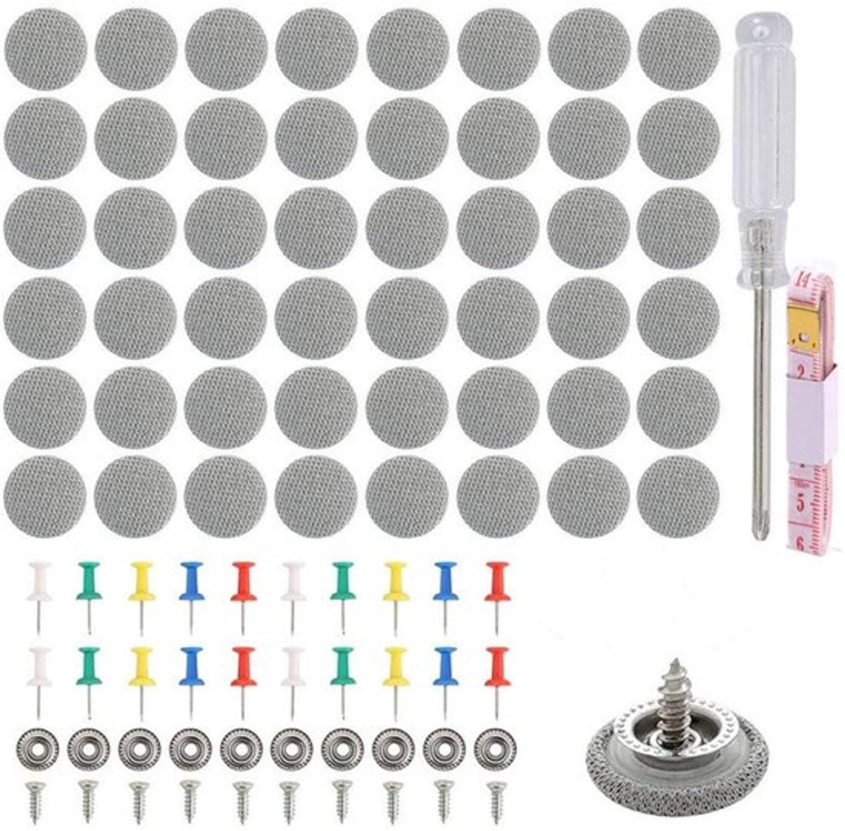 - Auto Hoogtes Reparatie Set - Auto Accessoires - 65 Stuks - Inclusief Pinnen Schroevendraaier Rolmaat - Geschikt voor Alle Automerken - Bl...