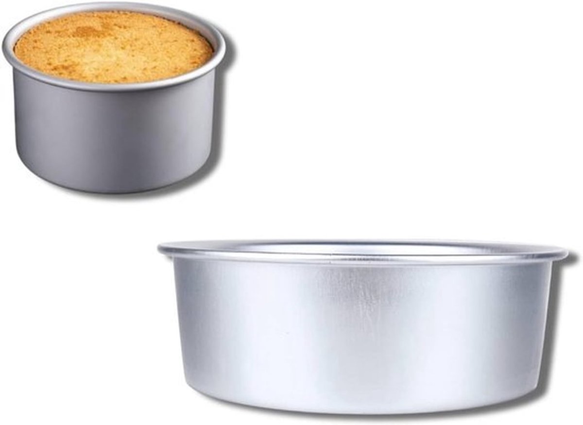 Ronde Cakevorm van Aluminium voor Bruiloften, Verjaardagen en Kerst - 9,7x3,1 inch, Perfect voor Taarten en Gebak