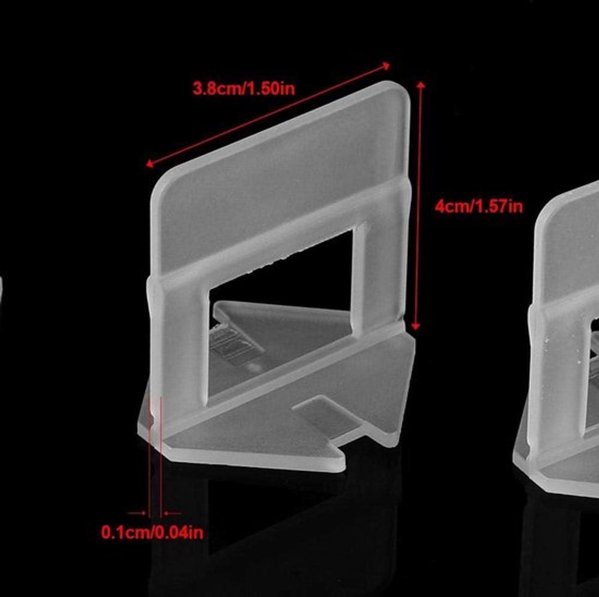 100 stks/set plastic wegwerp vloer-muur keramische tegel nivellering systeem Clips - tegel niveau afstandhouders - Tiling Tool - 1.0mm - tegel installatie .