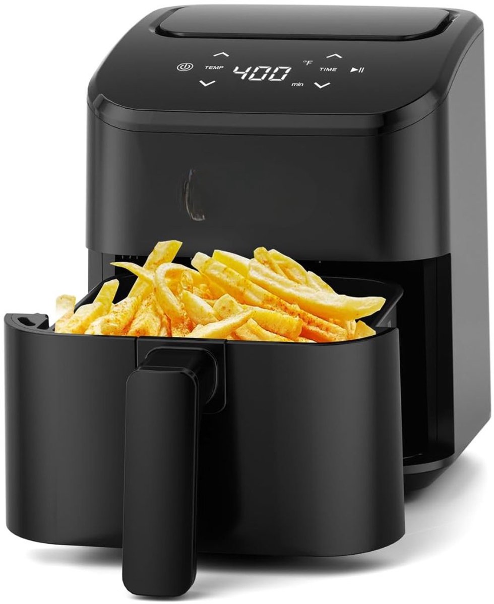 NIVA® Airfryer - Digitaal display - Heteluchtfriteuse - Zwart - 25cm x 20cm x 25cm