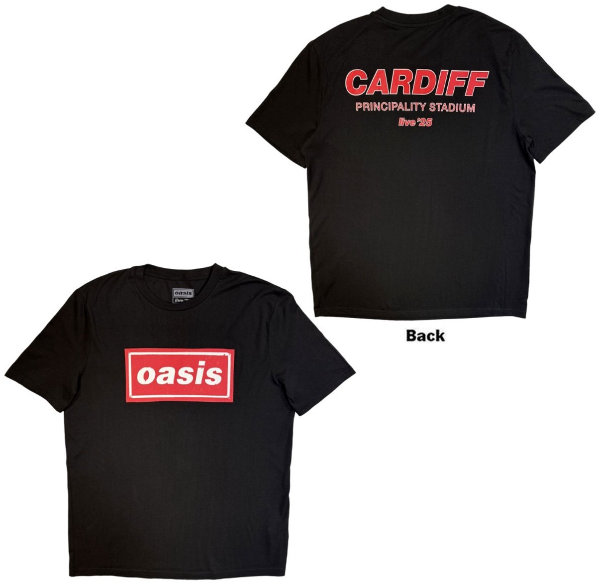 Oasis - Cardiff City Pop Up Heren Tshirt - M - Zwart