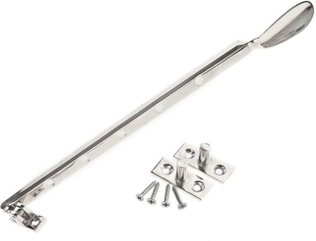 Venster Verblijf 325 mm - Raamverblijf - Fastener - IJzer - Links/rechts handig - Inclusief 2 Pin Latches - Raamstay
