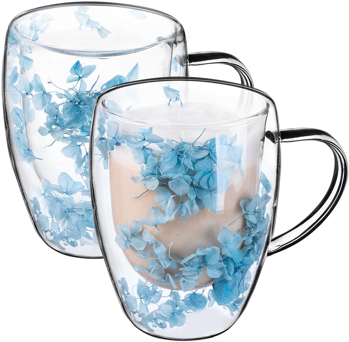Solidchoice - Set van 2 Dubbelwandige Koffieglaasjes 350 ml voor Thee en Koffie