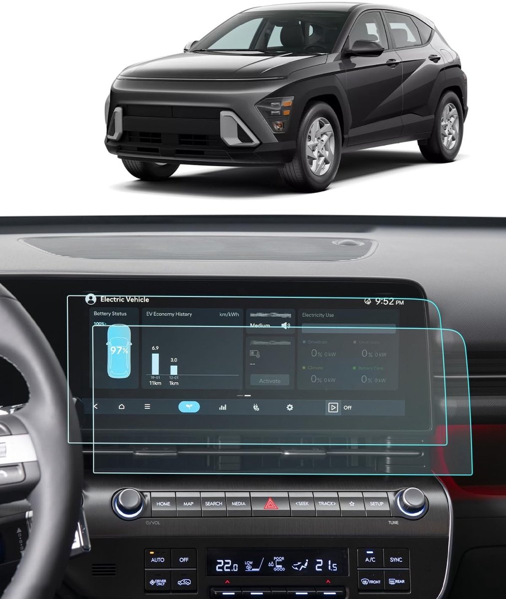 Solidchoice - 12.3 Inch PET Navigatie Film voor Hyundai Kona SX2 2024-2025