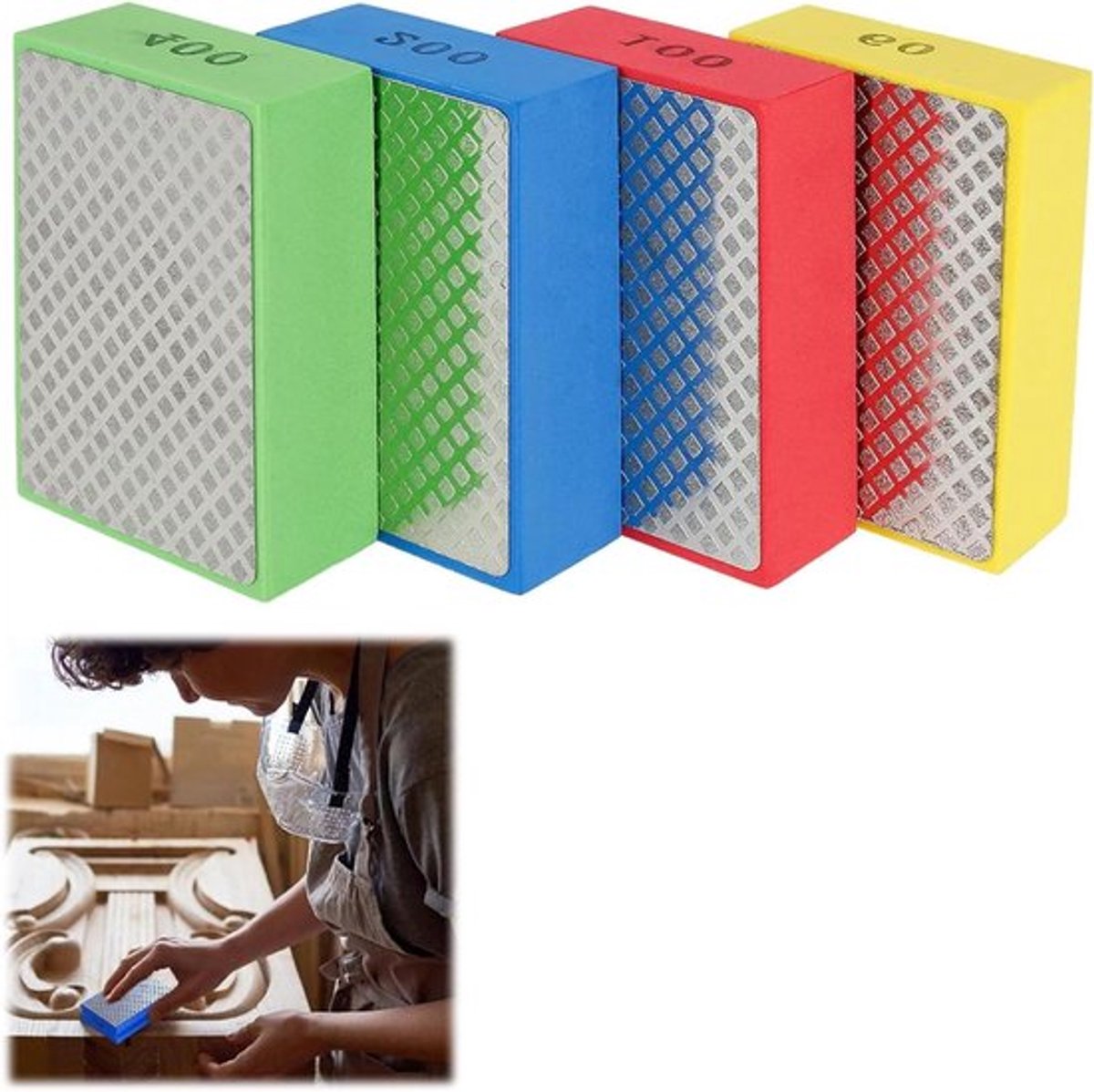 Herbruikbare Polijst- en Schuurpads voor Tegels, Steen en Glas - Foam Schuurblokken voor Efficiënt Schuren en Polijsten, Ideaal voor Thuisgebruik en Professionele Klussen