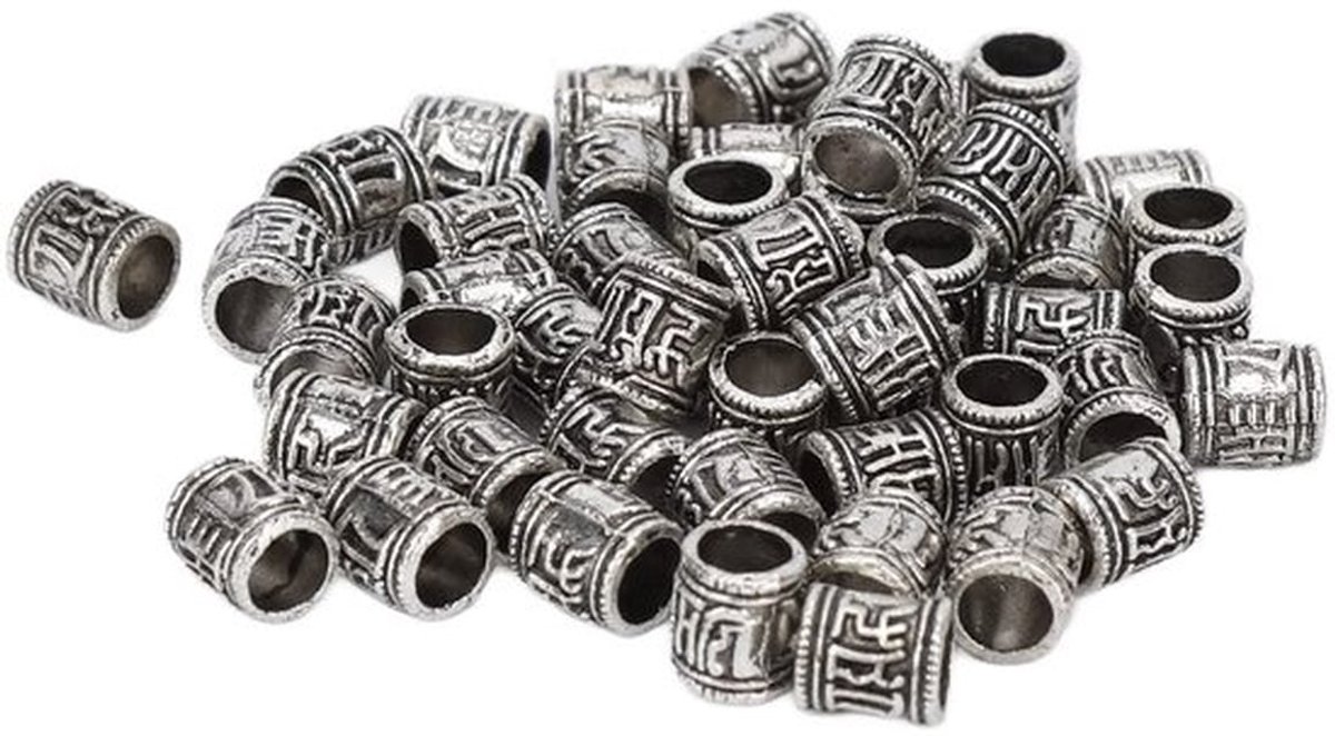 Haarkralen 50 Stuks - Vintage Legering - Draagbaar - Lichtgewicht - Voor Vlechten - Geschikt voor Mannen/Vrouwen - Stijlvolle Accessoires - Haaraccessoires
