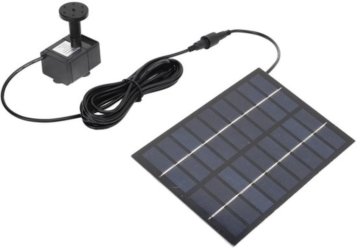 Waterpomp Zonne-energie 9V 1.8W - Vijverpomp - Anti-verstopping - Eenvoudige installatie - Premium ABS-materiaal - Hoge stabiliteit