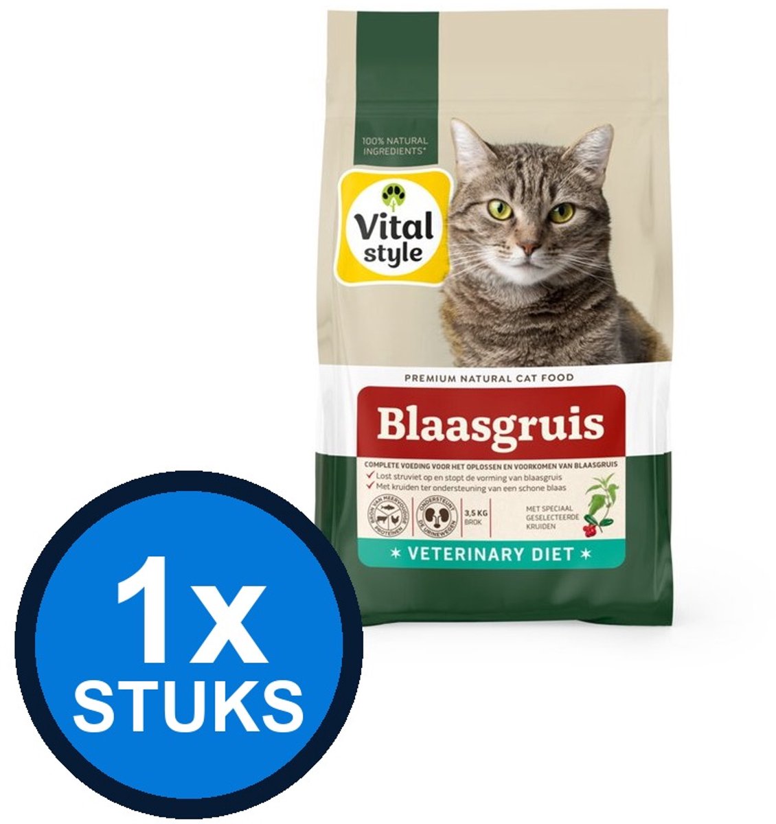1x VITALstyle Kat Blaasgruis - Kattenvoer - 3,5kg