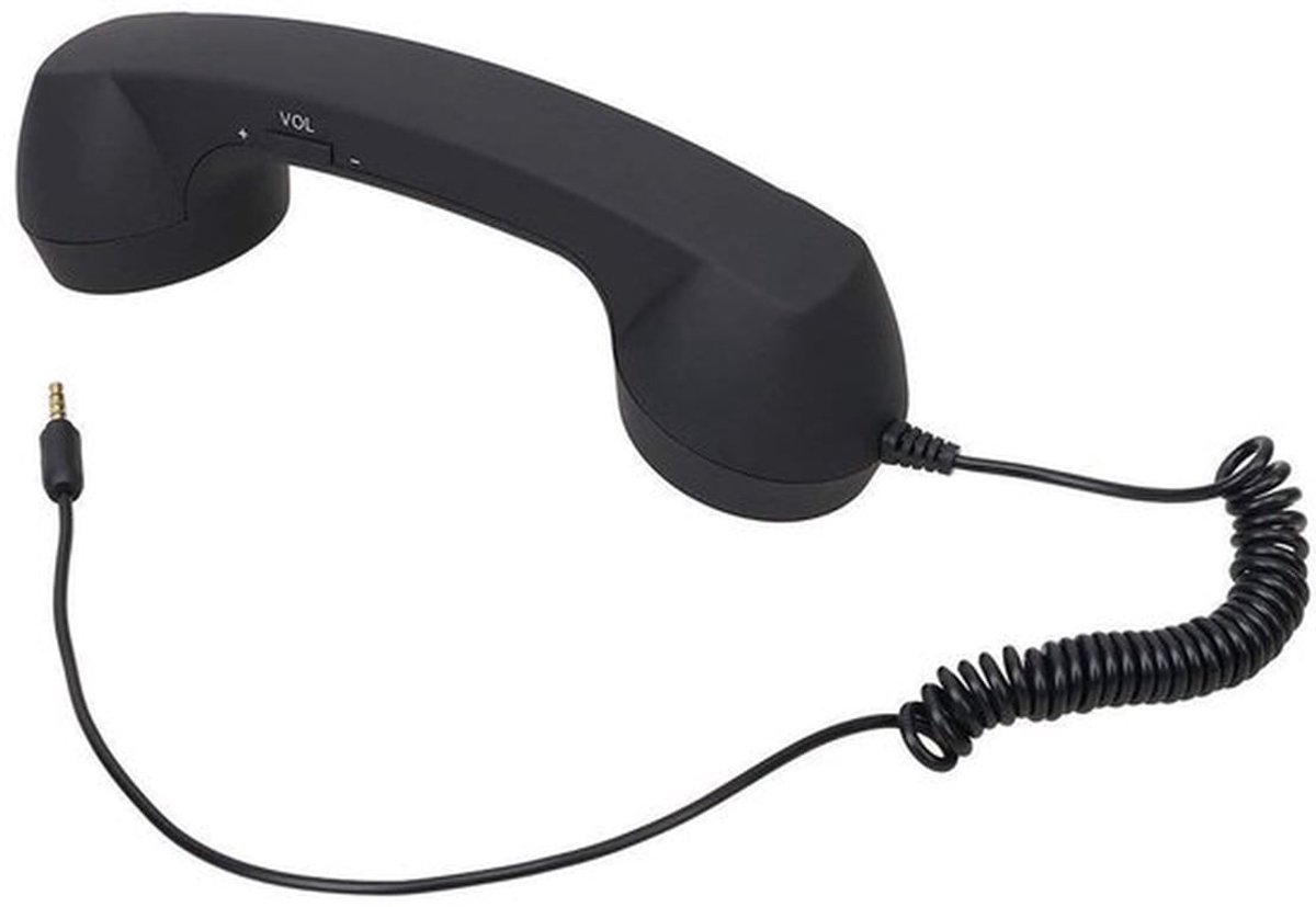 Telefoonhoorn Retro - Mobiele Telefoon Ontvanger - Microfoon van Hoge Kwaliteit - 3,5 mm Aansluiting - ABS Materiaal - 100 cm Kabellengte - Handset