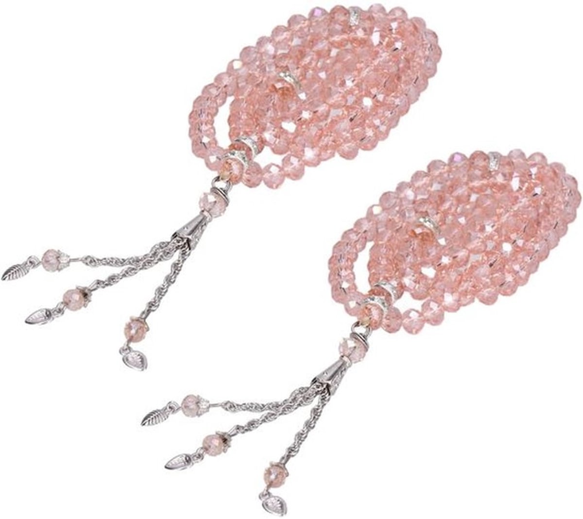 Gebedskralen 99 Kralen - Moslim Tasbih - Lange Kwast - Set van 2 - Roze - Ideaal voor Vrouwen