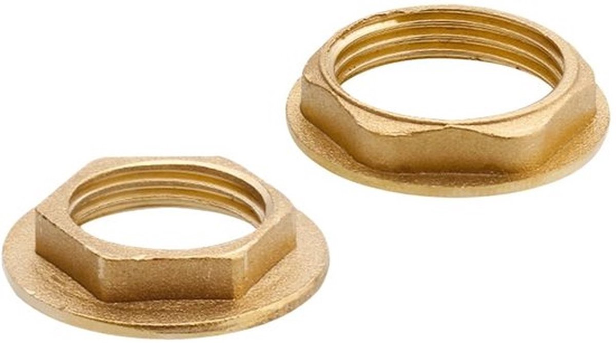 1 inch flens zeskant veiligheidsmoeren, 6 stuks flens binnendraad messing zeskantmoer, kraan sanitair fitting moer, voor badkamer wastafel sanitair armaturen accessoires