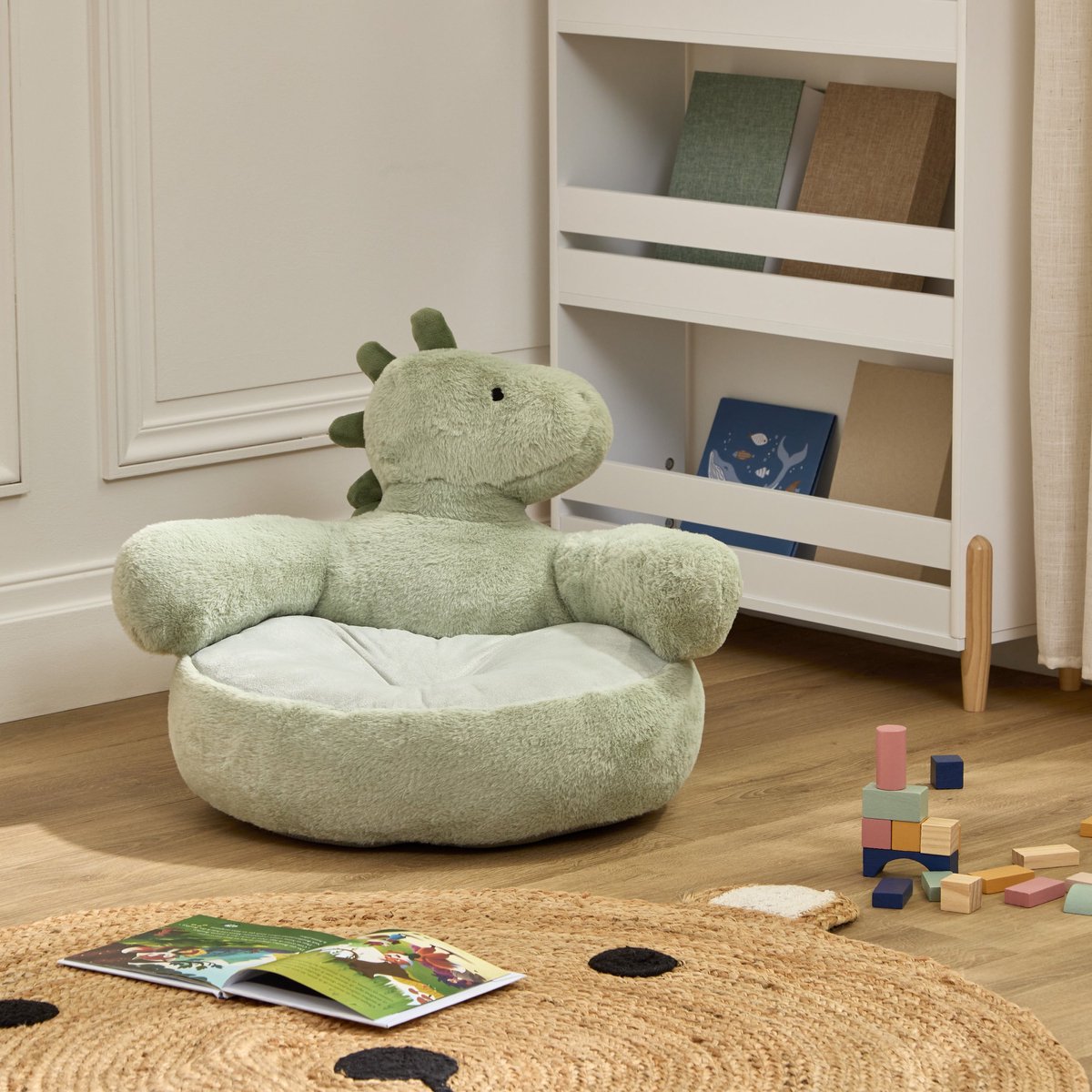 Atmosphera Kids Kinderfauteuil Dino - 48x42x45cm - Groen