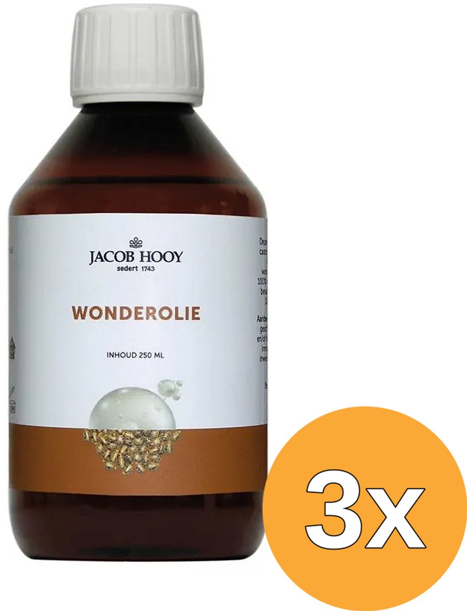 3x Jacob Hooy Wonderolie (250 ml)