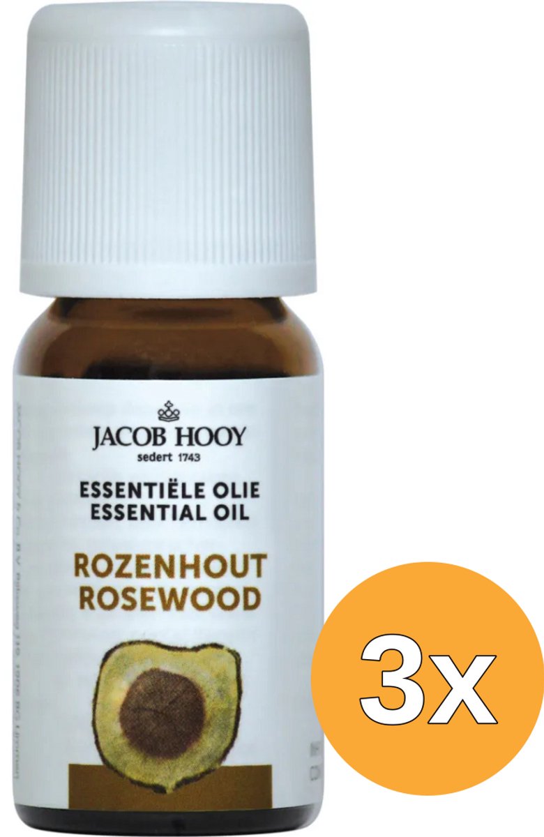 3x Jacob Hooy Rozenhout olie (10 ml)