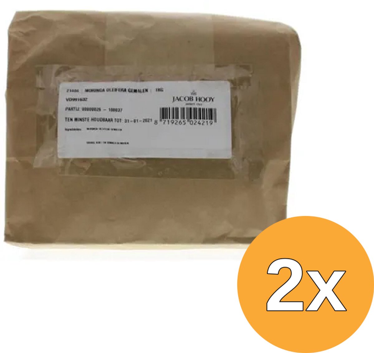 2x Jacob Hooy Moringa Oleifera Gemalen (1000 gr)