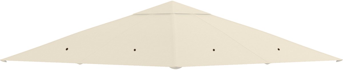 Outsunny - Vervangend luifeldoek - Polyester - 298x298cm - Crème