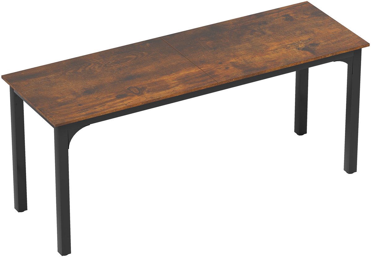 Rustiek Bruin Bureau 180 x 60 x 75 cm, Computertafel, Schrijftafel, Werktafel, PC Bureau, Kantoortafel, Grote Werktafel voor Meerdere Monitoren, Industri毛le Stijl, Metalen Onderstel, Ruim en Stevig, voor Kantoor en Thuiswerk