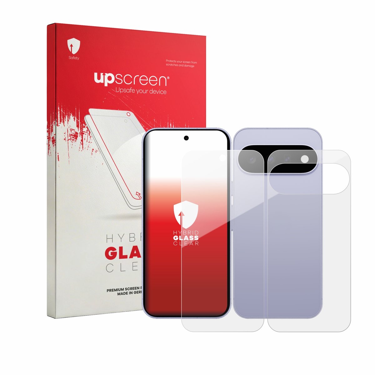 upscreen - Screenprotector voor Google Pixel 11 (Voor+Achter) - Folie Beschermfolie Beschermglas transparant