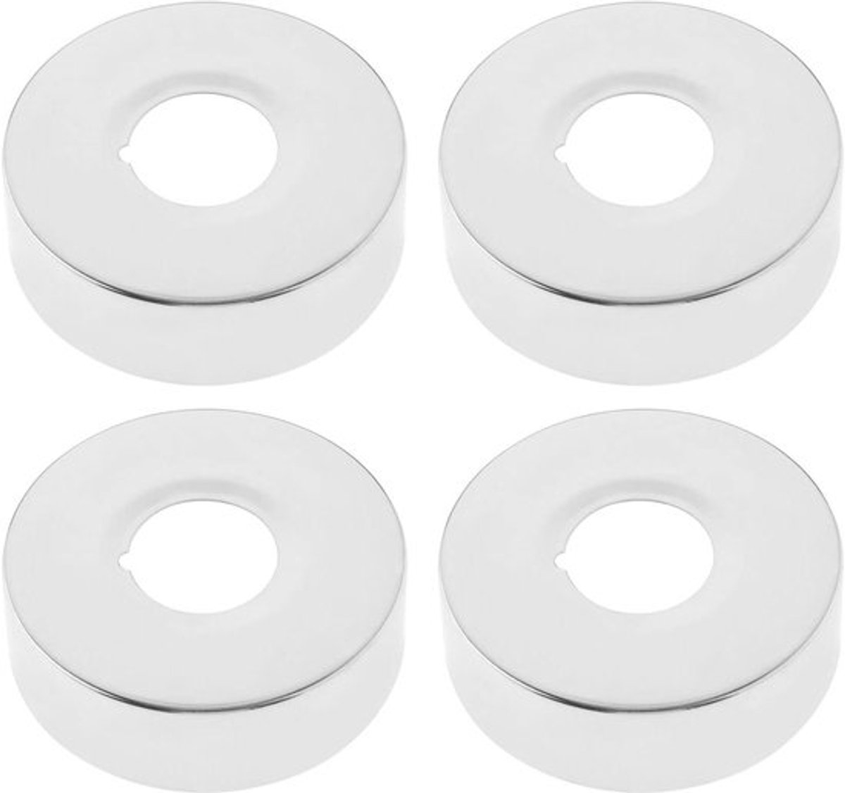 Metalen Buisafdekking - Decoratieve Rozet - Chroom - Accessoires Badkamer - 25mm - 4 Stuks Metalen Rozetjes - Geschikt voor Buizen - Zilverkleurig - Thuisgebruik