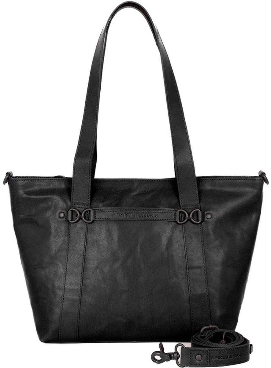 Leren Shopper - Jannah - Zwart