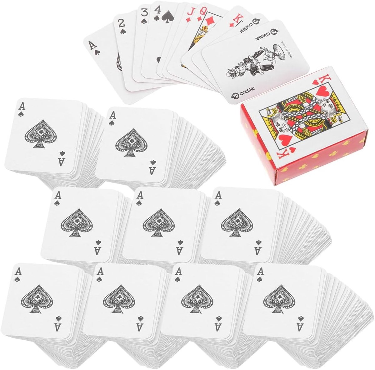 10 sets mini poker kaarten, speelkaarten, miniatuur kaarten set, kleine speelkaarten voor kinderen en volwassenen, perfect als cadeau voor feestjes en spellen