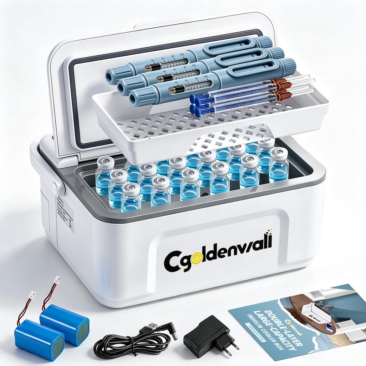 Solidchoice - Draagbare Insuline Koelbox met Batterij