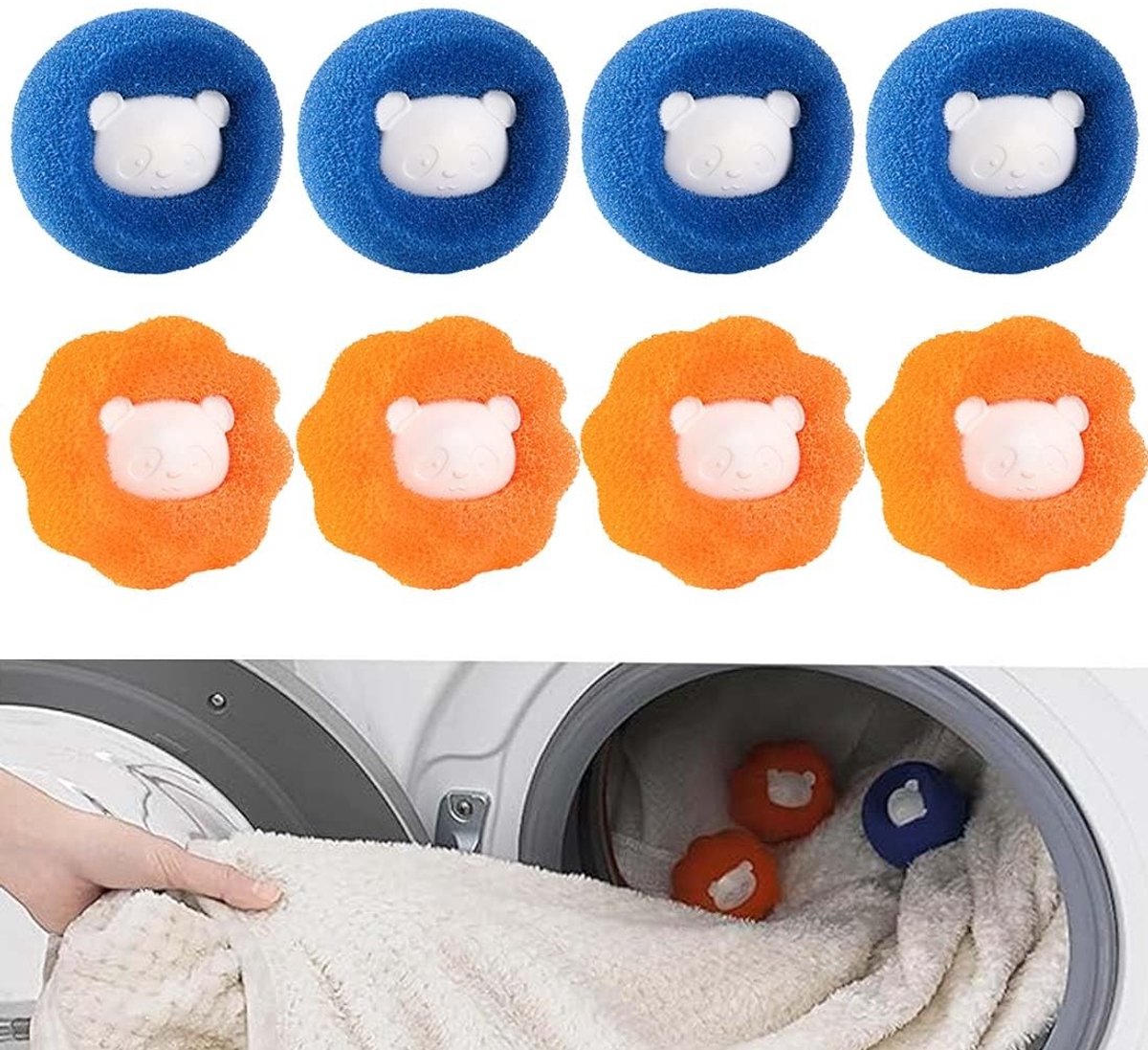 Solidchoice - 8 Stuks Herbruikbare Haarvangers voor de Wasmachine