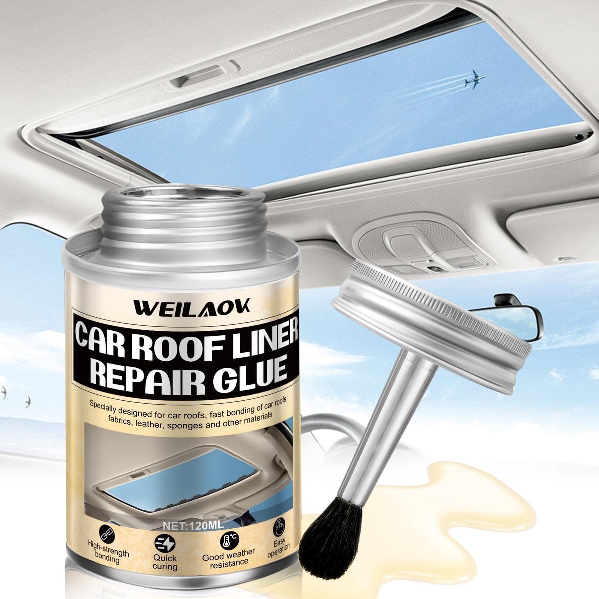Solidchoice - Hoge Temperatuur Hechtingsmiddel voor Auto, 120 ml