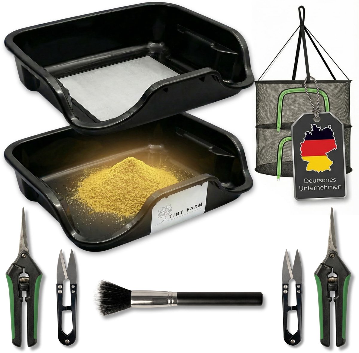Solidchoice - Compleet Oogst- en Trimset met Trimmer en Pollenzeef