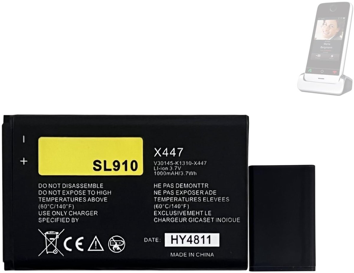 Solidchoice - Vervangende Accu V30145-K1310K-X447 Geschikt voor Siemens Gigaset SL910